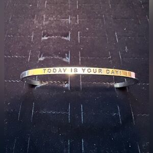 Inspirational Silver Cuff Bracelet EUC